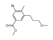 methyl 3-bromo-5-(3-methoxypropyl)-4-methylbenzoate结构式