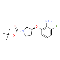 (S)-tert-Butyl 3-(2-amino-3-fluorophenoxy)pyrrolidine-1-carboxylate结构式