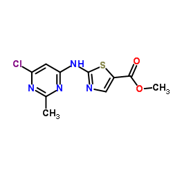 2-[(6-Chloro-2-Methyl-4-pyrimidinyl)amino]-5-thiazolecarboxylic Acid Methyl Ester Structure