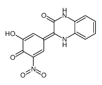 3-(3-hydroxy-5-nitro-4-oxocyclohexa-2,5-dien-1-ylidene)-1,4-dihydroquinoxalin-2-one Structure