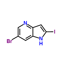 6-Bromo-2-iodo-1H-pyrrolo[3,2-b]pyridine structure