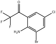 1-(2-Amino-3-bromo-5-chlorophenyl)-2,2,2-trifluoroethan-1-one Structure