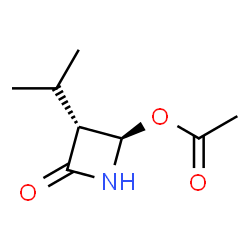 2-Azetidinone,4-(acetyloxy)-3-(1-methylethyl)-,(3R-trans)-(9CI) structure