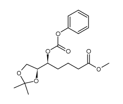 (S)-methyl 5-((S)-2,2-dimethyl-1,3-dioxolan-4-yl)-5-((phenoxycarbonyl)oxy)pentanoate结构式