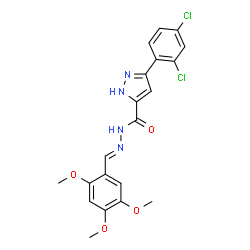 (E)-3-(2,4-dichlorophenyl)-N-(2,4,5-trimethoxybenzylidene)-1H-pyrazole-5-carbohydrazide Structure