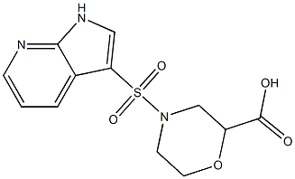 2-Morpholinecarboxylic acid, 4-(1H-pyrrolo[2,3-b]pyridin-3-ylsulfonyl)-结构式