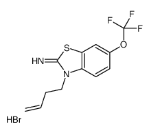 3-but-3-enyl-6-(trifluoromethoxy)-1,3-benzothiazol-2-imine,hydrobromide Structure