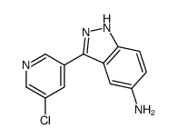 3-(5-chloropyridin-3-yl)-1H-indazol-5-amine结构式