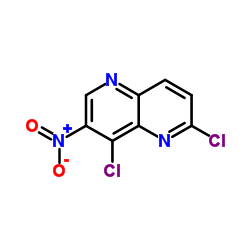 2,8-Dichloro-7-nitro-1,5-naphthyridine Structure