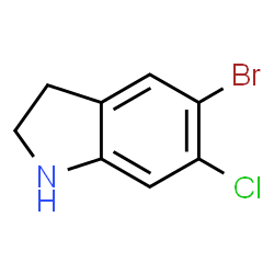 5-溴-6-氯-2,3-二氢-1h-吲哚结构式