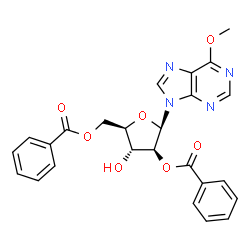 6-Methoxy-9-(2-O,5-O-dibenzoyl-β-D-arabinofuranosyl)-9H-purine structure