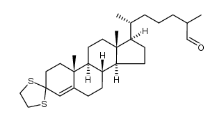 (25ξ)-cholest-4-ene-3,26-dione 3-(ethylene thioketal) Structure