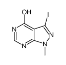 3-iodo-1-methyl-I H-pyrazolo[3,4-d]pyrimidin-4-ol结构式