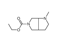 Ethyl (3aR,6aR)-1-methylhexahydropyrrolo[3,4-b]pyrrole-5(1H)-carb oxylate结构式