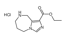 ethyl 6,7,8,9-tetrahydro-5H-imidazo[1,5-a][1,4]diazepine-1-carboxylate hydrochloride结构式