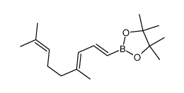 (1E,3E)-2-[4,8-dimethylnona-1,3,7-trienyl]-4,4,5,5-tetramethyl-1,3,2-dioxaborolane结构式