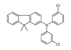N,N-bis(3-chlorophenyl)-9,9-dimethylfluoren-2-amine结构式