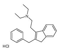 2-(2-benzyl-3H-inden-1-yl)-N,N-diethylethanamine,hydrochloride Structure