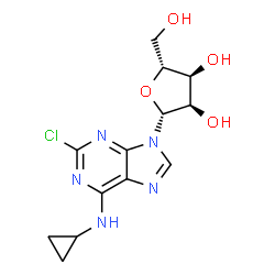 Adenosine, 2-chloro-N-cyclopropyl-结构式