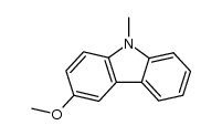 3-methoxy-9-methyl-9H-carbazole结构式
