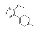 4-(4-methoxy-1,2,5-thiadiazol-3-yl)-1-methyl-1,2,3,6-tetrahydropyridine结构式