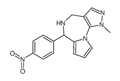 5,6-Dihydro-6-(4-nitrophenyl)-1-methyl-1H,4H-pyrazolo(4,3-f)pyrrolo(1,2-a)(1,4)diazepine Structure