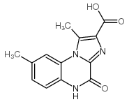 1,8-二甲基-4-氧代-4,5-二氢咪唑[1,2-a]喹喔啉-2-羧酸结构式