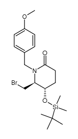 (5S,6R)-1-(p-Methoxybenzyl)-5-[(tert-butyldimethylsilyl)oxy]-6-(bromomethyl)-2-piperidinone Structure