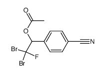 2,2-dibromo-2-fluoro-1-(4-cyanophenyl)ethyl acetate结构式