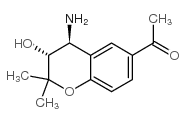 1-((3R,4S)-4-氨基-3-羟基-2,2-二甲基色满-6-基)乙酮结构式