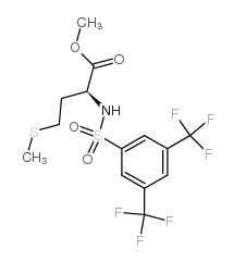 methyl 2-([[3,5-di(trifluoromethyl)phenyl]sulfonyl]amino)-4-(methylthio)butanoate structure