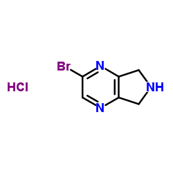 2-bromo-6,7-dihydro-5H-pyrrolo[3,4-b]pyrazine hydrochloride结构式