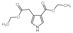 ethyl 4-(2-ethoxy-2-oxoethyl)-1h-pyrrole-3-carboxylate结构式