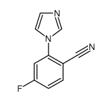 4-fluoro-2-imidazol-1-yl-benzonitrile结构式