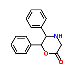 5,6-Diphenylmorpholin-2-one Structure