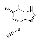 (2-amino-7H-purin-6-yl) thiocyanate结构式