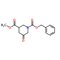 1-Benzyl 3-Methyl 5-Oxopiperidine-1,3-Dicarboxylate structure