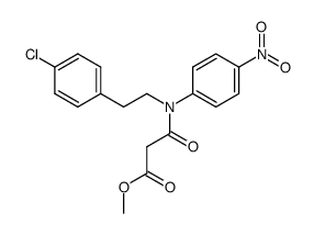 methyl 3-((4-chlorophenethyl)(4-nitrophenyl)amino)-3-oxopropanoate结构式