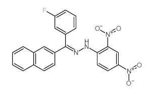 N-[[(3-fluorophenyl)-naphthalen-2-yl-methylidene]amino]-2,4-dinitro-aniline结构式