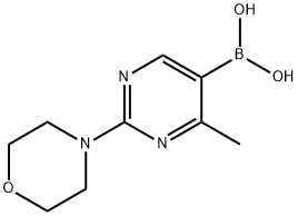 4-Methyl-2-morpholinopyrimidine-5-boronic acid结构式