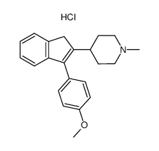 2-(1-Methyl-4-piperidyl)-3-(p-methoxy-phenyl)-inden-hydrochlorid结构式