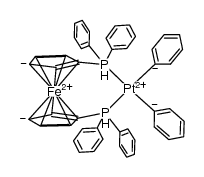 diphenyl(1,1'-bis(diphenylphosphino)ferrocene)platinum(II) Structure