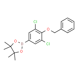 4-Benzyloxy-3,5-dichlorophenylboronic acid pinacol ester结构式
