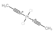 Platinum, bis (acetonitrile)dichloro-, (SP-4-2)- Structure