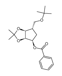 (1R,2R,3S,4S)-1-benzoyloxy-4-(tert-butoxymethyl)-2,3-(isopropylidenedioxy)cyclopentane Structure