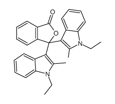 3,3-bis(1-ethyl-2-methyl-1H-indol-3-yl)phthalide Structure