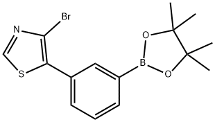 3-(4-Bromothiazol-5-yl)phenylboronic acid pinacol ester structure