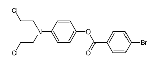 p-[Bis(2-chloroethyl)amino]phenyl=p-bromobenzoate structure