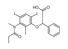 2-[3-(N-Methylpropionylamino)-2,4,6-triiodophenoxy]-2-phenylacetic acid Structure