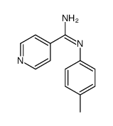 N'-(4-methylphenyl)pyridine-4-carboximidamide结构式